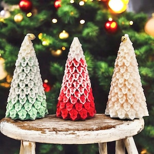 Christmas Tree Candle, Holiday Candle Gift, Soy Wax Christmas Candle, Christmas Home Decor, Winter Table Centerpiece, Christmas Eve Candle