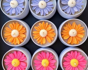 Personalized Floral Soy Candle Favors | 4 oz Wedding Candle Favors | Bridesmaid Proposal Gift | Maid of Honor Proposal | Flower Candle