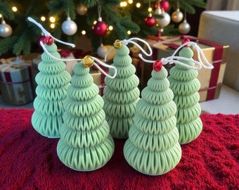 Christmas Tree Candle, Soy Wax Holiday Candle, Christmas Candles for Gifts & Decor, Winter Candles, Snow Tree Candle, Festive Candle Gift