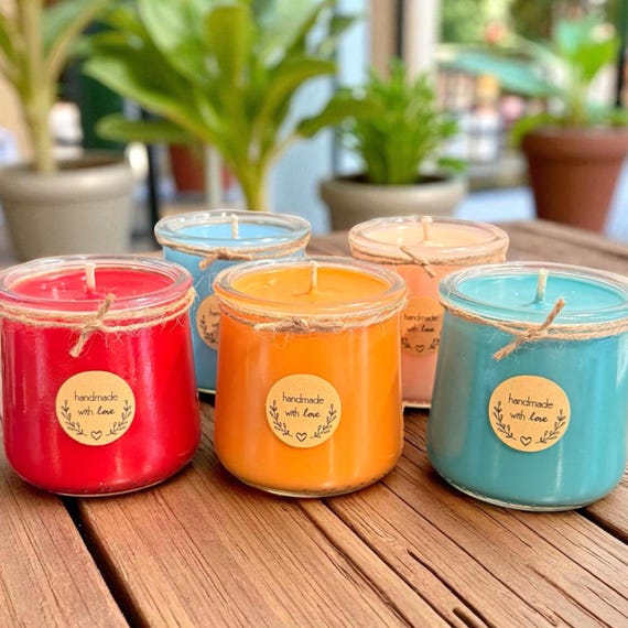 Rustic Farmhouse Candle, Hand Poured Organic Soy Candle, Cozy Cottage Decor, Reusable Glass Jar Candle, Country Style Home Decor 5oz, 7oz