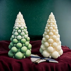 Pine Tree Candle, Christmas Tree Candle, Bubble Christmas Tree Soy Candle, Holiday Candle Gift, Housewarming Candle, Christmas Home Decor