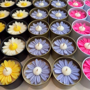 Recuerdos personalizados con velas de margaritas – Velas para baby shower, recuerdos para bebés recién nacidos, recuerdos florales para fiestas, velas al por mayor para fiestas, regalo de agradecimiento