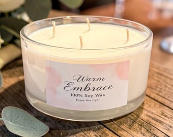 Luxurious 5-Wick Candle, Home Decor, Handmade Soy Wax Candle, Aesthetic Candle, New Home Gift, Housewarming Candle, Extra Large Candle