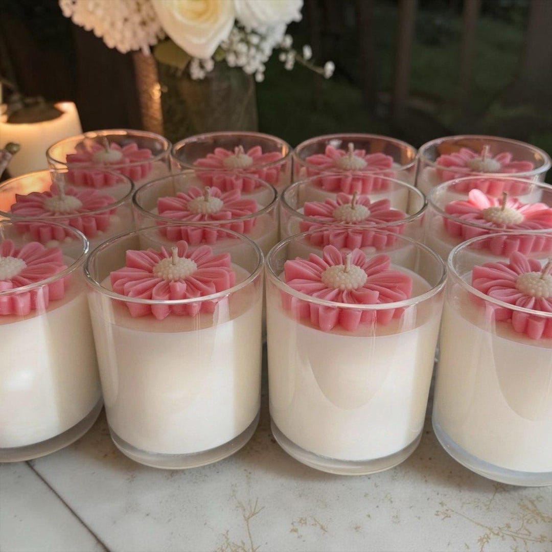 Personalized Candles Bulk Set of 10, Wedding & Bridal Shower Candles ...