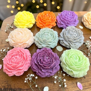 Recuerdos de velas de peonías, recuerdos de bebés en flor, recuerdos florales para fiestas, recuerdos de velas de boda con peonías, recuerdos de cumpleaños, regalos para la fiesta nupcial