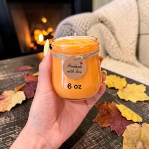 Rustic Farmhouse Candle, Hand Poured Organic Soy Candle, Cozy Cottage Decor, Reusable Glass Jar Candle, Country Style Home Decor 5oz, 7oz