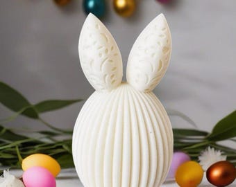 Easter Bunny Candle, Handcrafted Soy Scented Candle, Easter Candle for Kids, Spring Candle Decor, Festive Table Centerpiece, Easter Gift