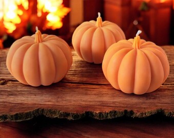 Pumpkin Candle, Fall Home Decor, Thanksgiving Hostess Gift, Housewarming Gift, Autumn Candle, Cozy Kitchen Decor, Farmhouse Pumpkin Decor