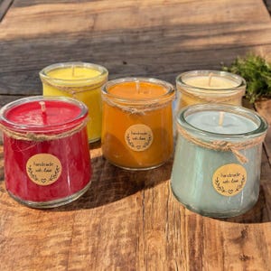 Rustic Farmhouse Candle, Hand Poured Organic Soy Wax Candle, Cozy Cottage Decor, Reusable Glass Jar Candle, Country Style Home Decor 5 oz