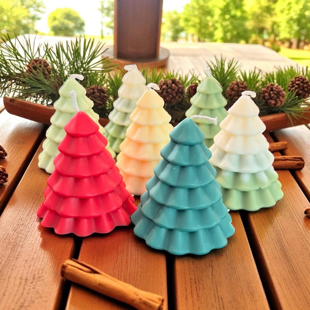 Christmas Tree Candle – Handmade Soy Scented Candle, Christmas Gift ...