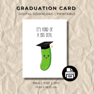 Tarjeta de graduación imprimible, tarjeta de graduación de bricolaje, tipo de gran cosa, graduación de la escuela secundaria, graduación universitaria, regalos de graduación, tarjetas divertidas