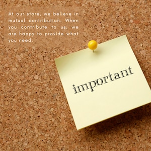 May include: A yellow sticky note pinned to a corkboard with the word "important" written in black.