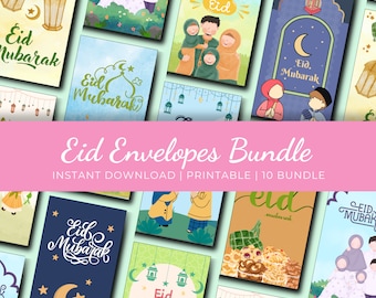 Eid Money Envelopes, Second Edition, Eid Envelopes Printable, Eid Mubarak Envelopes, Gifts, Eid Gifts for Kids and Family, Modern Design