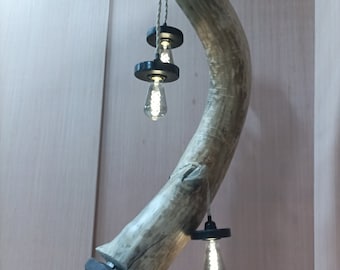 Lampe bois flotté