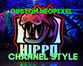 Channel Style Cover / Graphic -  Custom - 9 Inch LED Neopixel Sign - argb LED - Dimmable - Birthday, Wedding, Customizable Gift for Anyone