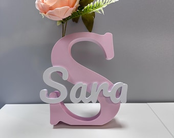 Lettera decorativa Iniziale con Nome, per camerette, feste, cerimonie. Personalizzabile 19cm