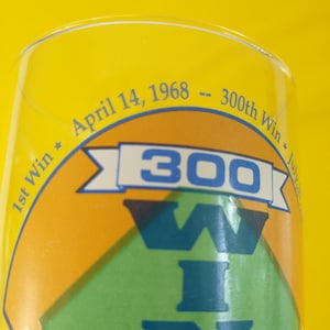 Vintage Ryan Nolan 300 Wins Baseball Sports Memorabilia Glass