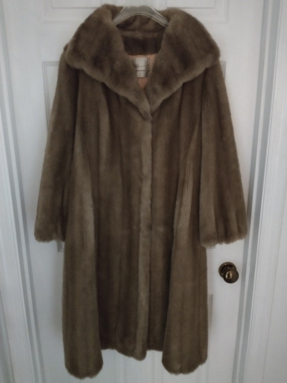 Vintage Fur (Faux) Coat Women's Custom Size 8 Faw… - image 7