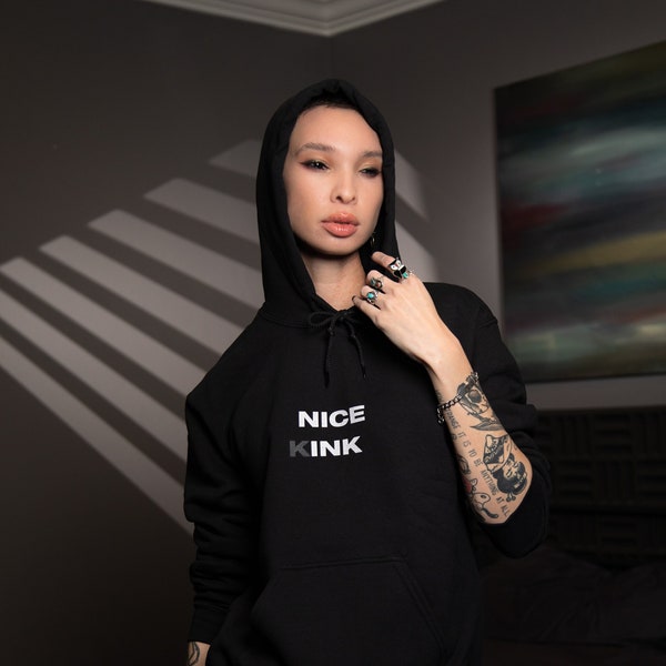 Whispered Kink: 'Nice Ink' Unisex Hoodie - Explore Subtle Expressions! | Tattoo and Body Art