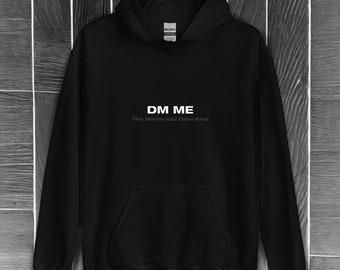 Unique 'DM ME' Black Hoodie | Depeche Mode Tribute | Martin and Dave | Sweatshirt