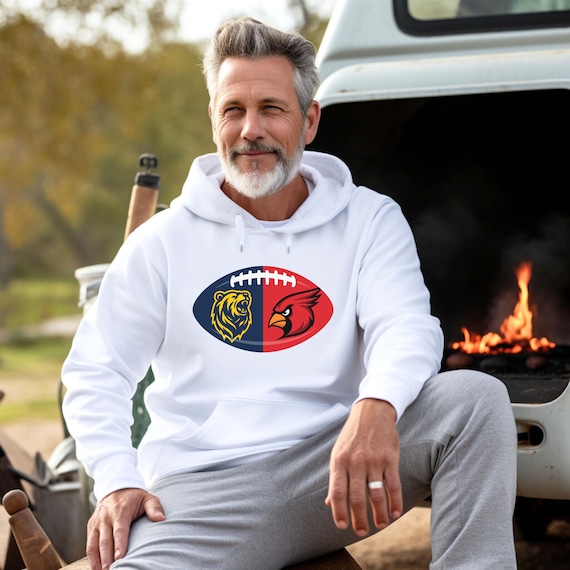 Custom Gift Two College Football Hoodie, Dual School Unisex