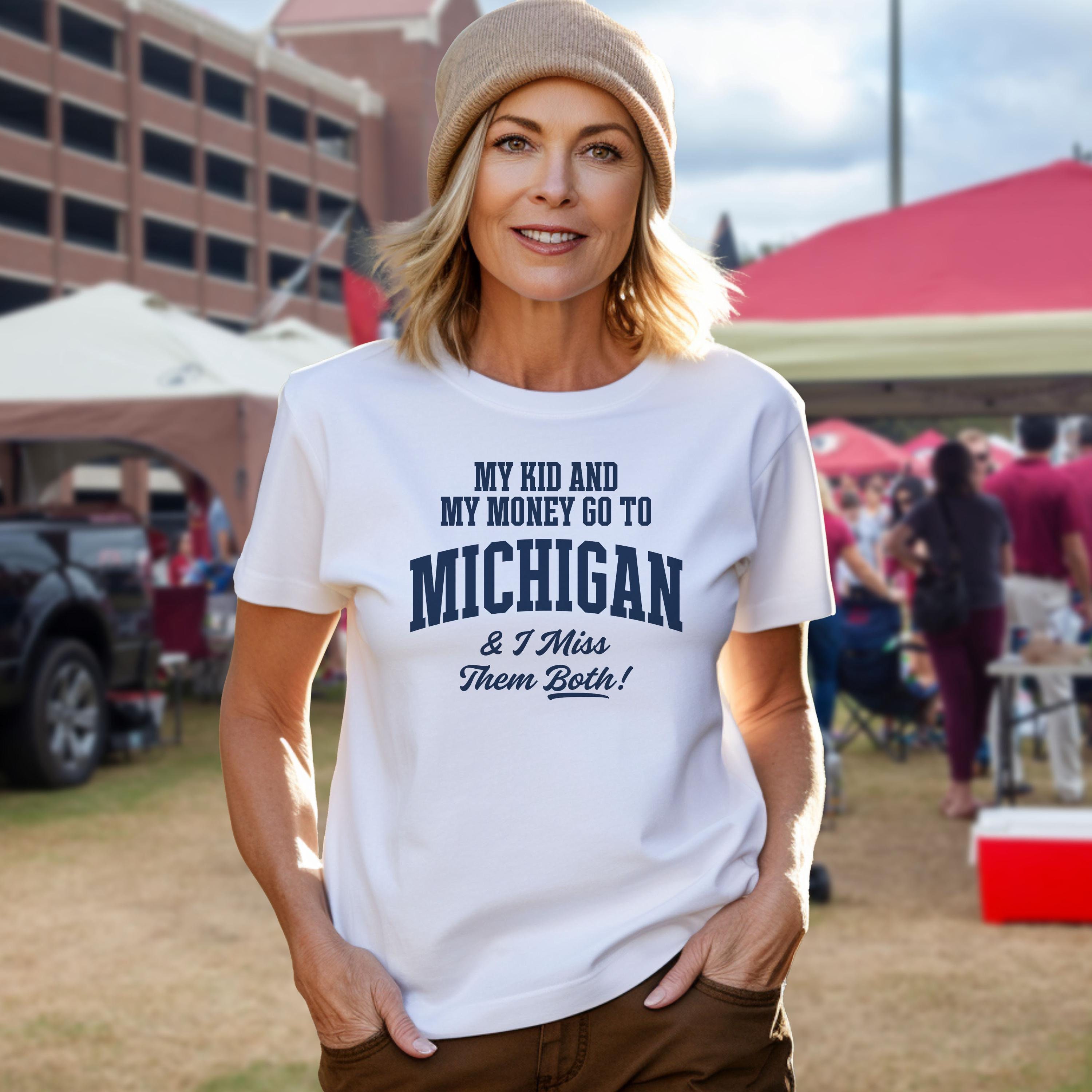 University of Michigan Tshirt, Wolverines T-shirt, Gift for Michigan Fan, Funny College Shirt, Unisex Gift For Michigan Dad or Mom, Go Blue