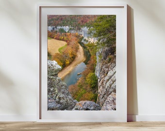 Caída en el Búfalo - Parque Nacional del Río Buffalo, Impresión de fotografía de paisaje, Impresión de fotografía de bellas artes, Arkansas, Ozarks, Arte de pared