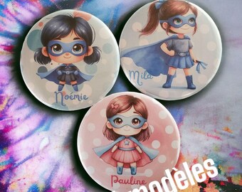 Badge Super-Héros Personnalisé - Cadeau Unique pour Enfant