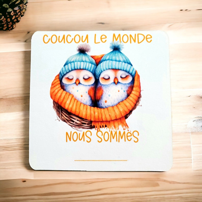 Cartes étapes Jumeaux- 1ère année bébés- Mois anniversaire- jumeaux - cadeaux - Animaux image 1