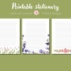 Elegantes Briefpapier-Set zum Ausdrucken | Briefpapier | Ästhetisches Briefpapier für Notizen & Journaling