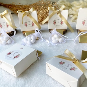 Personalized Baptism Almond Candy Favors - Custom Wedding Dragees, Baby Shower Gifts, Engagement Party Favors, Mi Bautizo Keepsakes