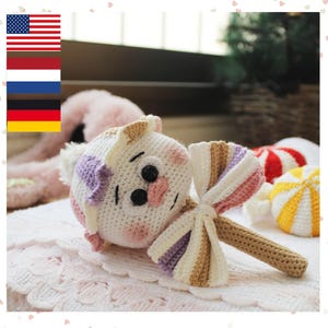 Patrón de juguete LOLLIPOP a crochet en PDF en español – caramelo a crochet – muñeca amigurumi
