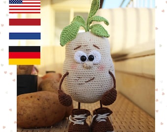 Crochet Potato Toy Pattern: Amigurumi Vegetable (PDF)