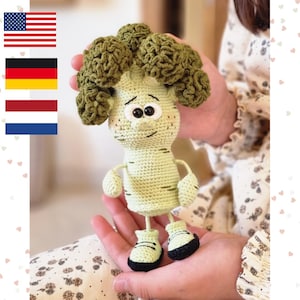 Patroon gehaakte broccoli speelgoed – amigurumi-groente pdf (Engels, Nederlands en Duits)
