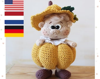 Crochet Pumpkin Doll Pattern: Amigurumi Clothes (PDF)