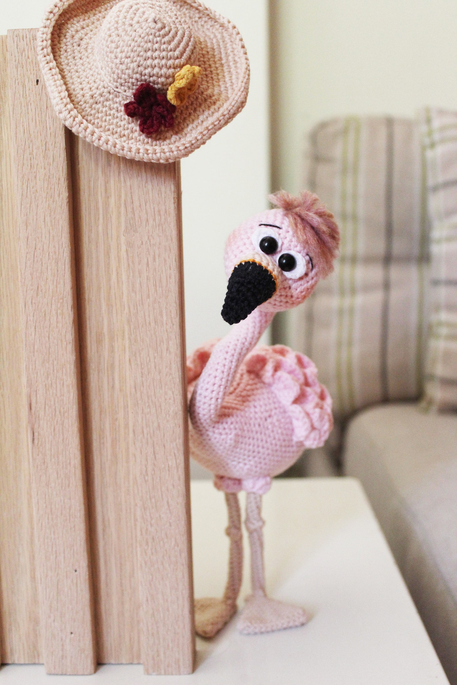 Crochet Flamingo Pattern: Amigurumi Toy With Wireframe (PDF English ...