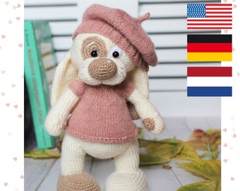 Crochet Dog Amigurumi Pattern: PDF Toy Pattern with Outfit