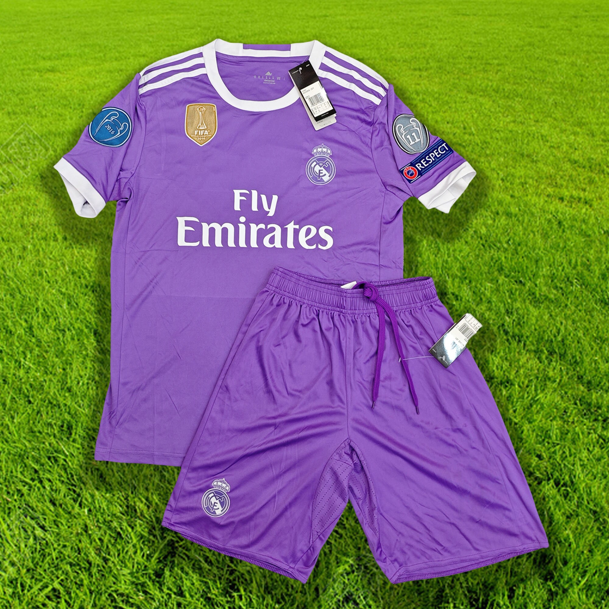 Custom Name Jersey, 2016 2017 Season Real Madrid Away Jersey, Retro Purple Jersey, Football