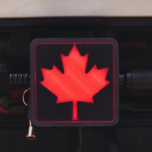 Canadian Maple Leaf Design LED Hitch Cover – 2" Receiver - Plug & Play Rear Brake Light