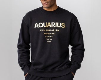 The Astrology Crewneck in Aquarius