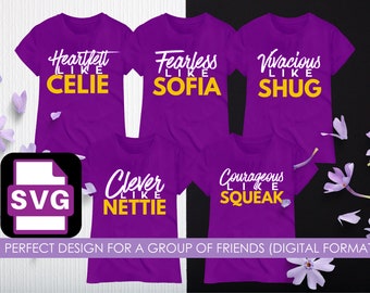 The Color Purple SVG ONLY digital files cutting design for circut, silhouette, siser machine