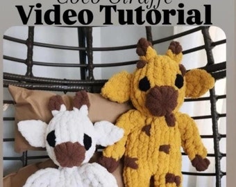 Video Tutorial Coco Jirafa Snuggler / Patrón Animal / Tejido con dedos / Chunky Knit Snuggler / Esta es una DESCARGA DIGITAL