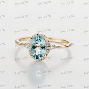 Aquamarine Dainty Ring, Gold Minimalist Ring, March Birthstone Ring, Sterling Silver Ring, Thin Ring, Delicate Ring, Gift for Her, Gemstone