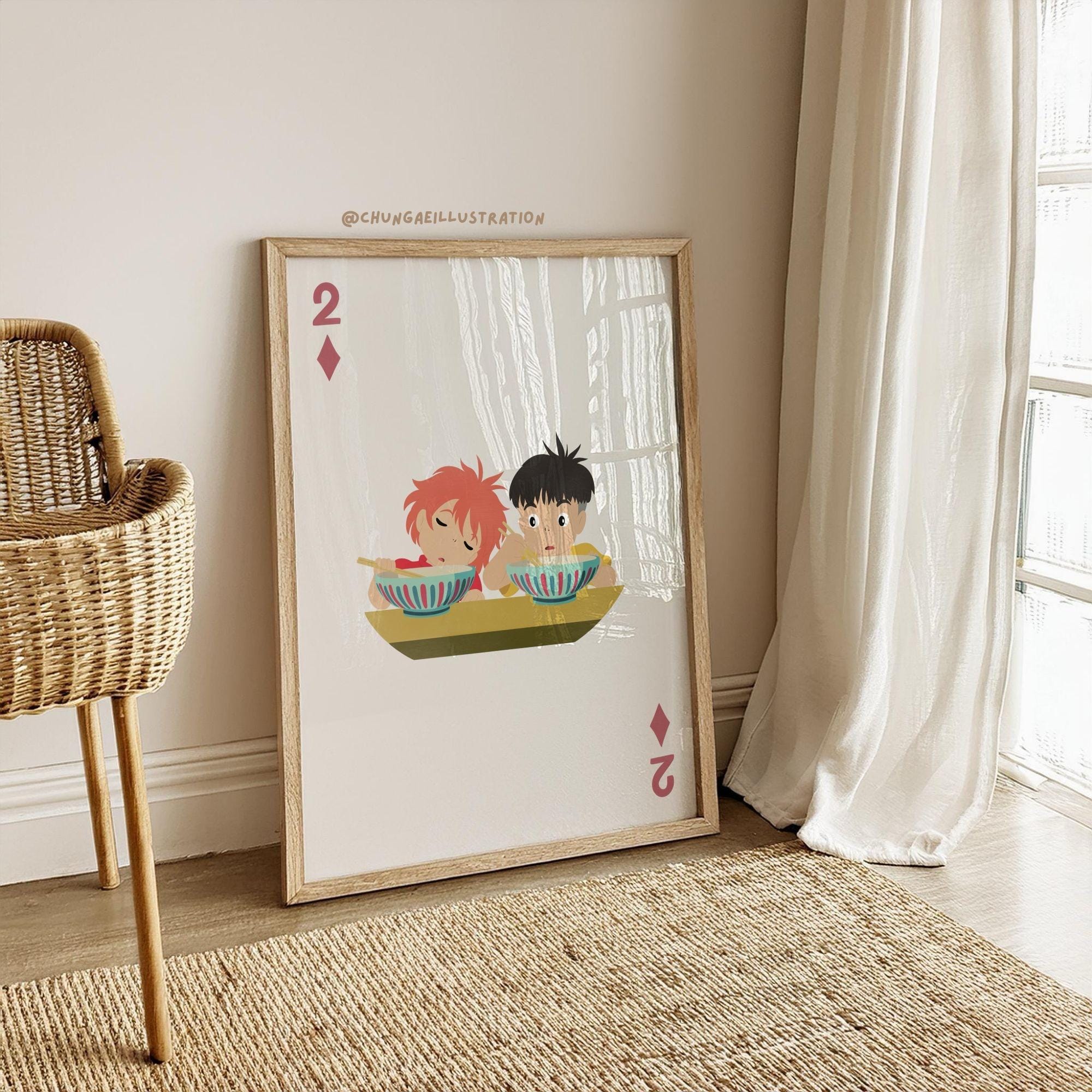 Ponyo Ramen Print | Ghibli Inspired Anime Wall Art - Etsy