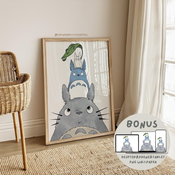 となりのトトロ スタジオジブリ プリント | 日本のアニメ ウォール