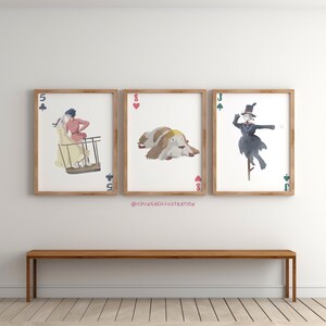 Howl's Moving Castle Print Set | Studio Ghibli Anime Wall Art image 3