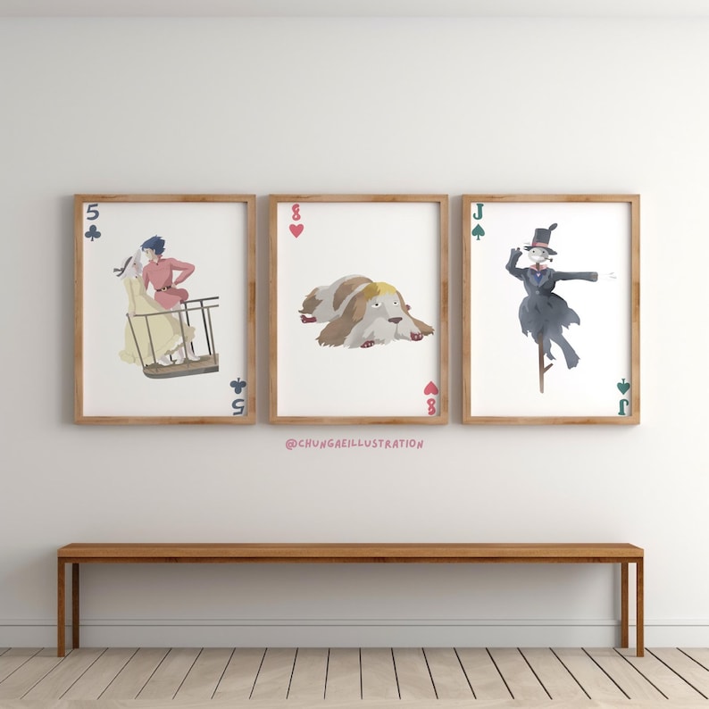 Howl's Moving Castle Print Set | Studio Ghibli Anime Wall Art image 3