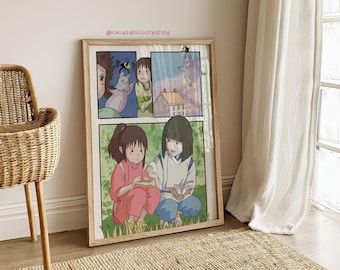 Stampa di Chihiro e Haku / Fan art di Spirited Away / Decorazioni anime