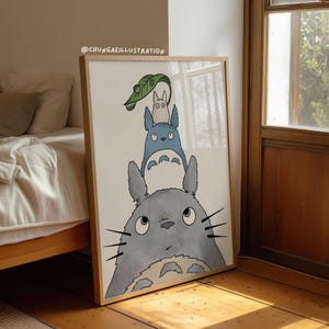 Totoro Studio Ghibli Print | Japanese Anime Wall Art image 3