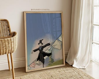 Howl's Moving Castle Print | Studio Ghibli Scarecrow Art
